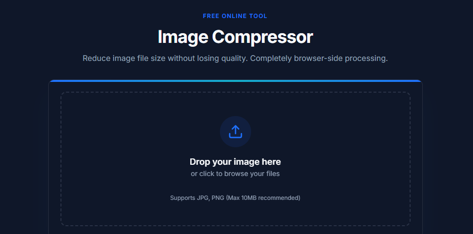 Image Compressor tool interface preview